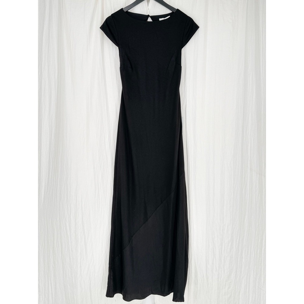 NEW WAYF Johanna Open Back Maxi Gown Black Size Small - Picture 2 of 11